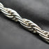 English Vintage Sterling Silver Braided Volume Long Chain Necklace 60cm 28g