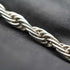 English Vintage Sterling Silver Braided Volume Long Chain Necklace 60cm 28g
