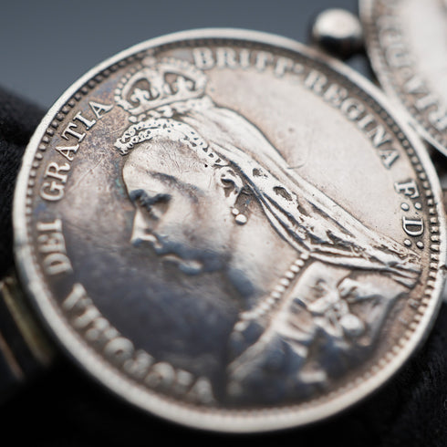 English Vintage Double Sixpence Sterling Silver Tie Clip
