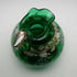 British Vintage Enamel-Decorated Green Glass Vase with Handle ②