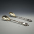 Late 19th Century English Antique Silver Plated Serving Spoon Pair