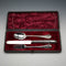 1865 Antique English Sterling Silver Christening Cutlery Set, Total 102g, by George Adams, Cased