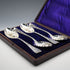 Late 19th Century English Antique Silver Plated Berry Spoons, Set of 4, Cased