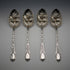 Late 19th Century English Antique Silver Plated Berry Spoons, Set of 4, Cased