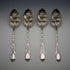 Late 19th Century English Antique Silver Plated Berry Spoons, Set of 4, Cased