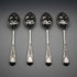 Late 19th Century English Antique Silver Plated Berry Spoons, Set of 4, Cased