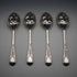 Late 19th Century English Antique Silver Plated Berry Spoons, Set of 4, Cased