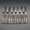 Circa 1899 British Antique Mother of Pearl Handle Dessert Cutlery Set for 6, Silver Decoration