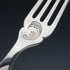 Circa 1899 British Antique Mother of Pearl Handle Dessert Cutlery Set for 6, Silver Decoration