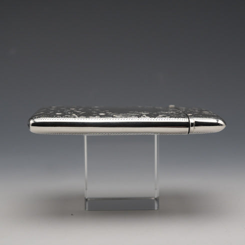 1906 British Antique Sterling Silver Card Case 64g Joseph Gloster