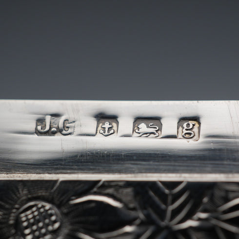 1906 British Antique Sterling Silver Card Case 64g Joseph Gloster