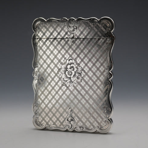 1846 British Antique Sterling Silver Card Case 77g Edward Smith