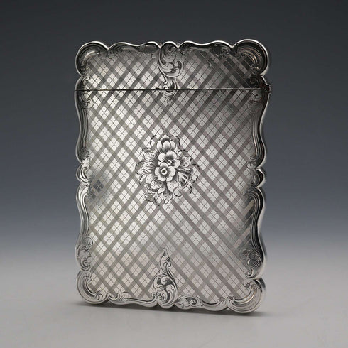1846 British Antique Sterling Silver Card Case 77g Edward Smith