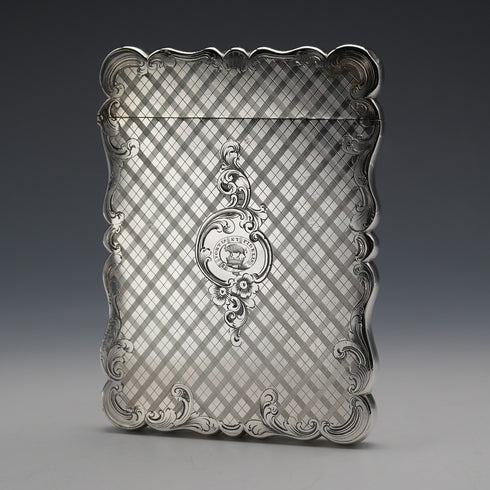 1846 British Antique Sterling Silver Card Case 77g Edward Smith