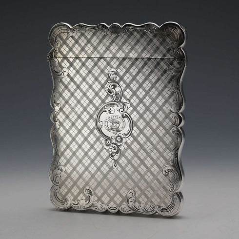 1846 British Antique Sterling Silver Card Case 77g Edward Smith