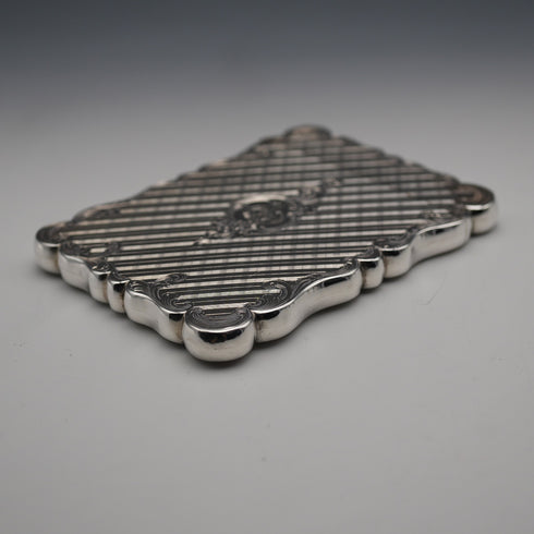 1846 British Antique Sterling Silver Card Case 77g Edward Smith