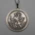 Vintage Sterling Silver St. Christopher Medal Pendant with Sterling Silver Necklace, Total 5.8g