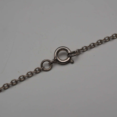 Vintage Sterling Silver Filigree Pendant with Sterling Silver Necklace, total 12.1g