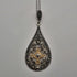 Vintage Sterling Silver & Marcasite Teardrop Pendant with Sterling Silver Necklace, Total 6.1g