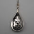 Vintage Sterling Silver & Marcasite Teardrop Pendant with Sterling Silver Necklace, Total 6.1g