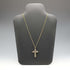 Antique Nickel & Micro Mosaic Cross Pendant with Necklace