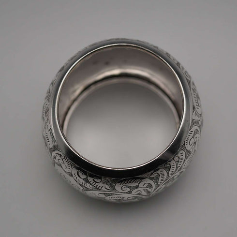 1889 British Antique Sterling Silver Napkin Ring 21g Nathan&Hayes