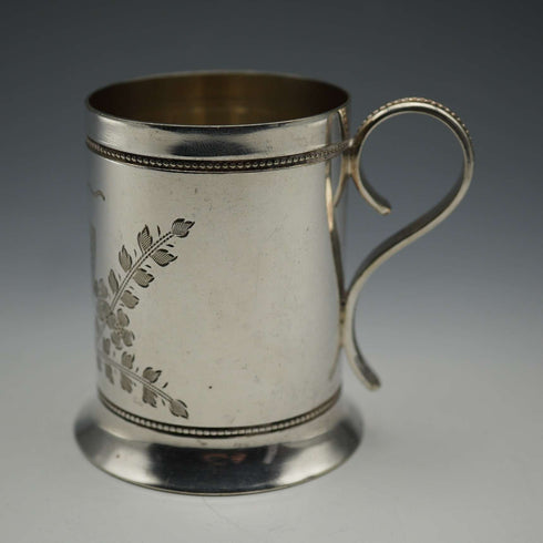 Circa 1906 Antique British Silverplate Christening Mug by Daniel & Arter