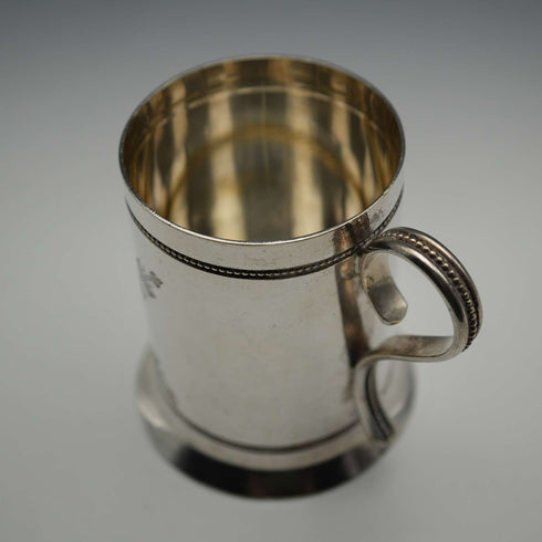 Circa 1906 Antique British Silverplate Christening Mug by Daniel & Arter