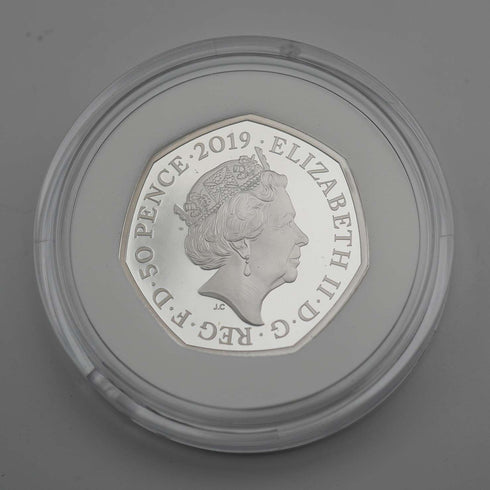 UK "Paddington Bear St Paul's Cathedral" 50p Proof Silver Coin Royal Mint, with Case and Certificate of Authenticity