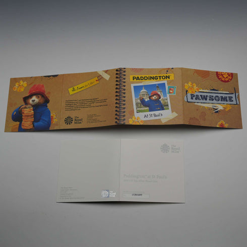 UK "Paddington Bear St Paul's Cathedral" 50p Proof Silver Coin Royal Mint, with Case and Certificate of Authenticity
