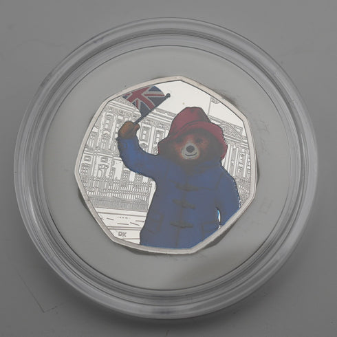 英国 「くまのパディントン バッキンガム宮殿」50ペンス記念銀貨 RoyalMint ケース・説明書付