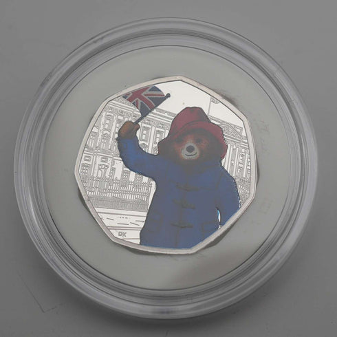 英国 「くまのパディントン バッキンガム宮殿」50ペンス記念銀貨 RoyalMint ケース・説明書付