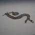 1915 British Antique Sterling Silver Double Albert Chain with Sterling Silver Medal Fob, 61g