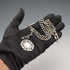 1915 British Antique Sterling Silver Double Albert Chain with Sterling Silver Medal Fob, 61g