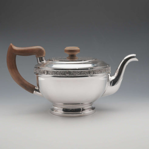 British Vintage Silver-plated Art Deco Style Tea Set by Viners