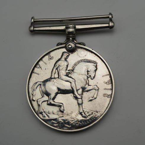 1918年 英国王ジョージ5世 第一次世界大戦終結記念 純銀製メダル 33g