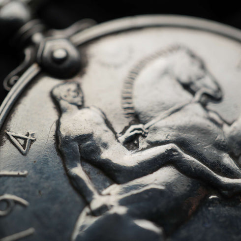 1918 King George V WWI End Commemorative Sterling Silver Medal 33g