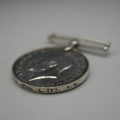 1918年 英国王ジョージ5世 第一次世界大戦終結記念 純銀製メダル 33g