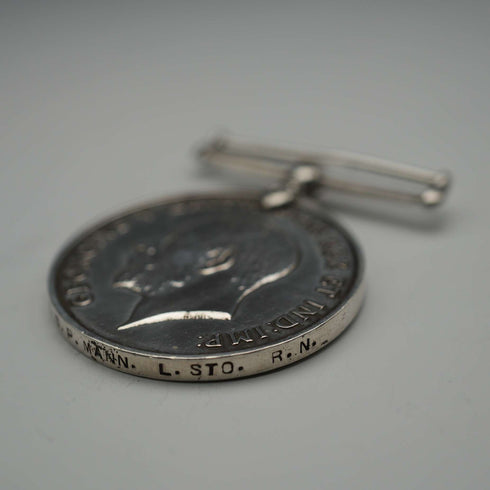 1918 King George V WWI End Commemorative Sterling Silver Medal 33g