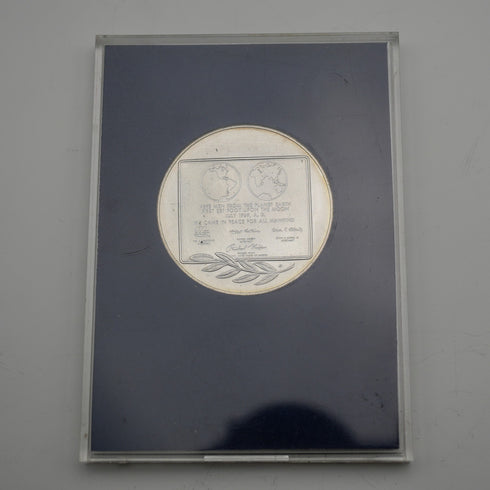 1969年 「アポロ11号 月面着陸」 純銀製 記念メダル 27g Franklin Mint ケース入り