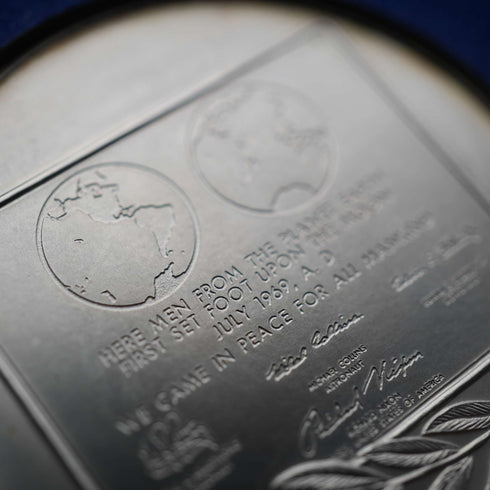 1969 "Apollo 11 Moon Landing" Sterling Silver Commemorative Medal 27g Franklin Mint with Case