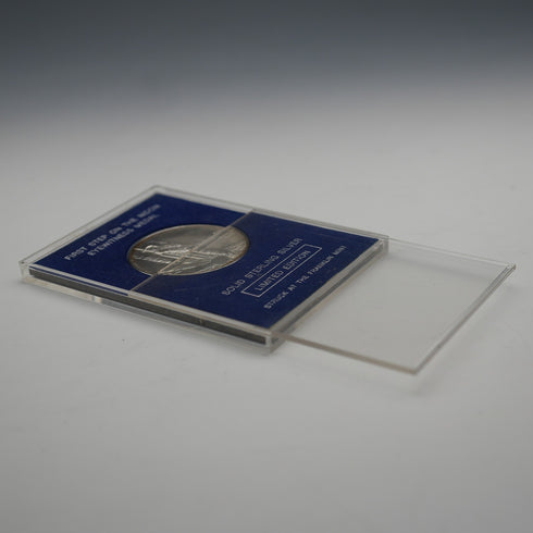 1969年 「アポロ11号 月面着陸」 純銀製 記念メダル 27g Franklin Mint ケース入り