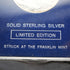 1969 "Apollo 11 Moon Landing" Sterling Silver Commemorative Medal 27g Franklin Mint with Case