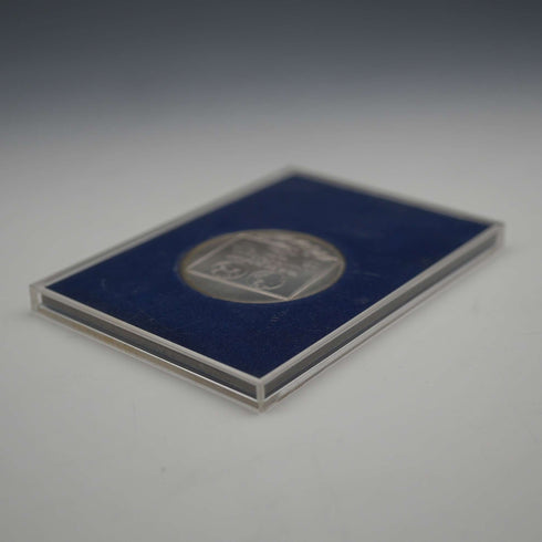 1969 "Apollo 11 Moon Landing" Sterling Silver Commemorative Medal 27g Franklin Mint with Case