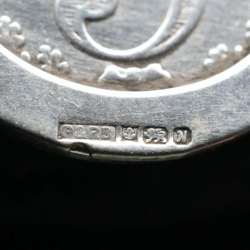 英国ヴィンテージ 純銀&英国3ペンス銀貨 ブレスレット 20g