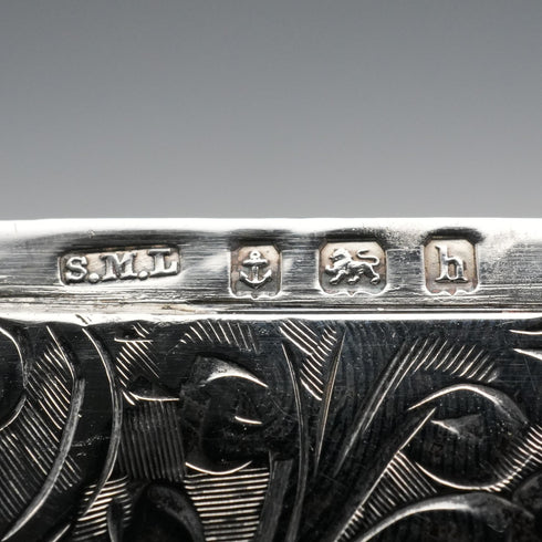1907年 英国アンティーク 純銀製 カードケース 80g Samuel M Levi
