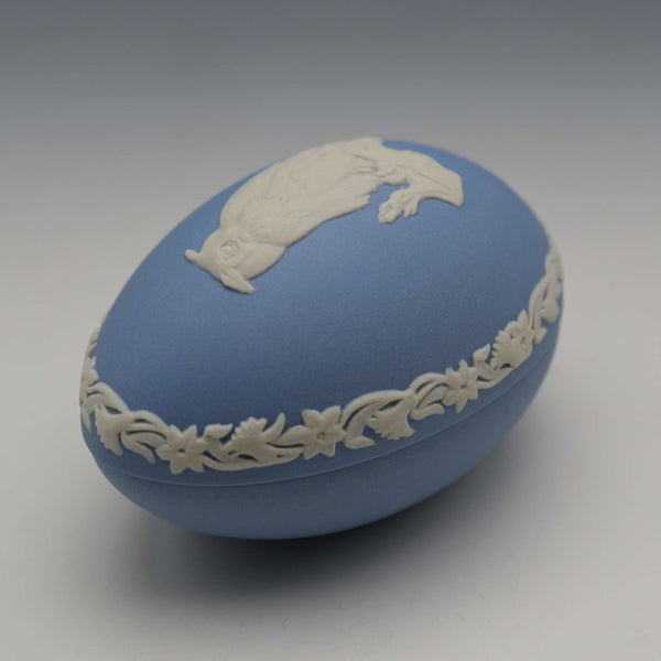 British Wedgwood Jasperware Easter Egg Pale Blue Boxed