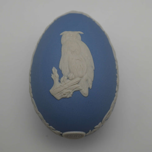 British Wedgwood Jasperware Easter Egg Pale Blue Boxed