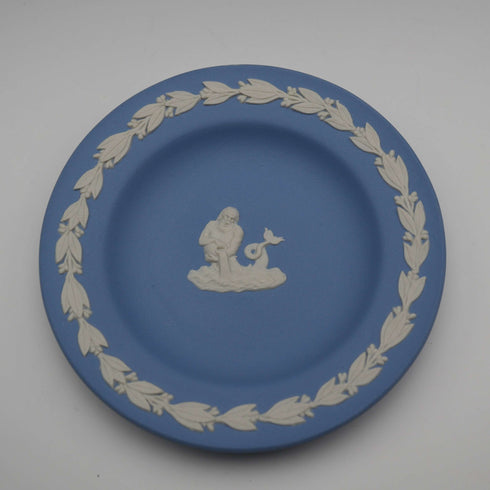 Wedgwood Jasperware Aquarius Trinket Dish, Pale Blue, Boxed