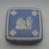 1969 Pale Blue Wedgwood Jasperware Square Lidded Box